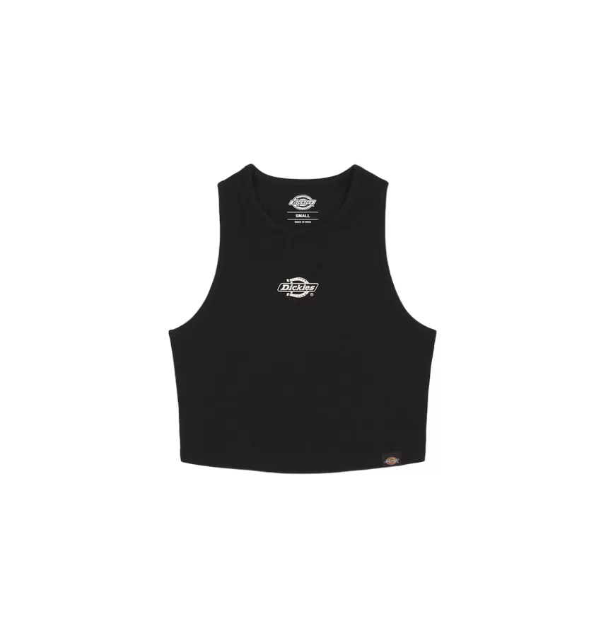 Dickies women's tank top in stretch cotton Powers DK0A4Y8DBLK1 black