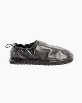 Drawstring Slippers in Black