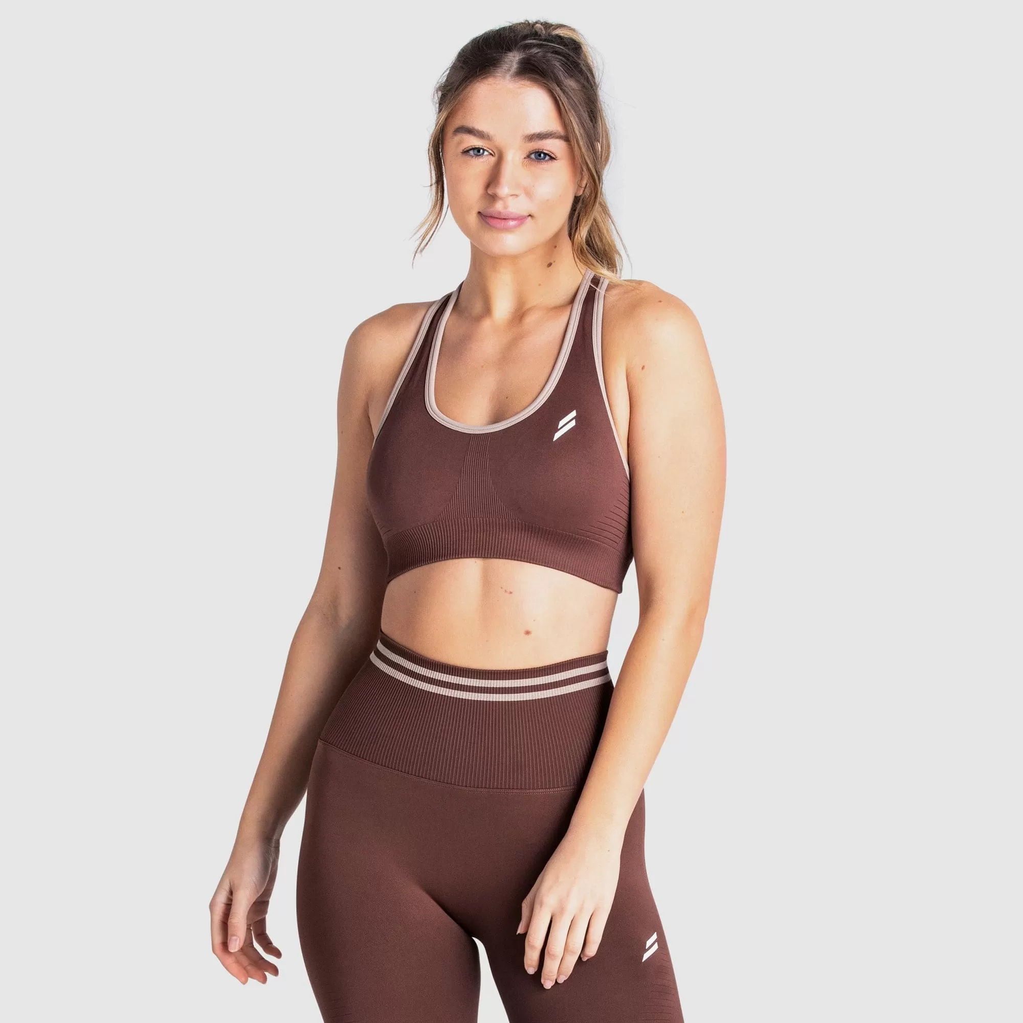 DYE Scrunch Seamless Crop - Chocolate Brown