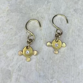 E22 - "Sweetest Sunny CW Earrings" in 18KT gold, with Diamonds