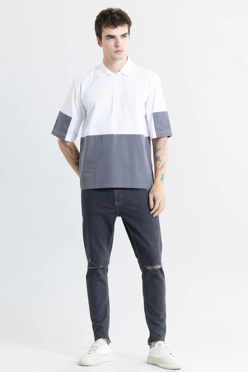 Easy Zip Grey Shirt