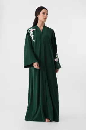 Emerald Green Floral Abaya