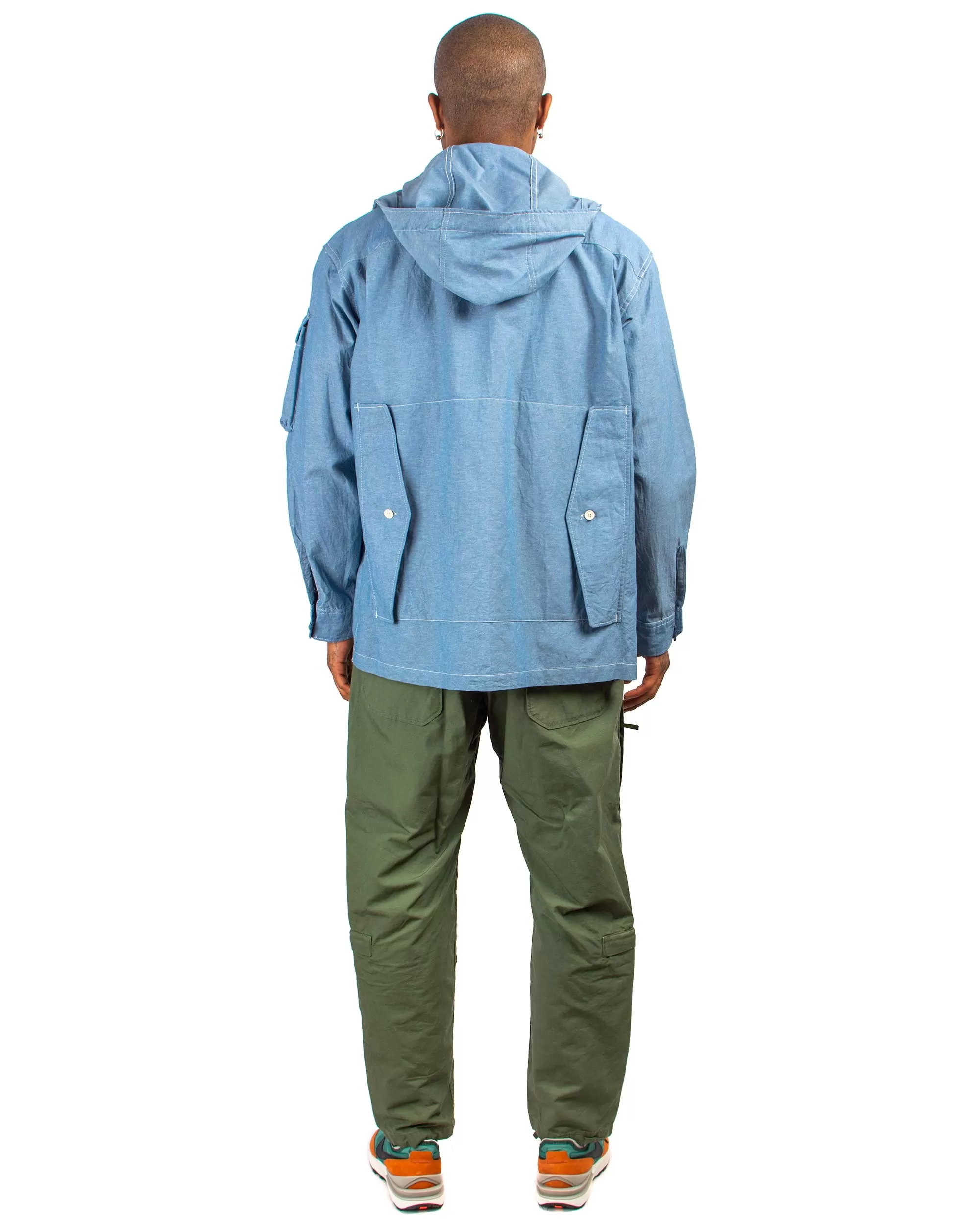 Engineered Garments Fishing Over Shirt Jacket Light Blue Cotton Chambray