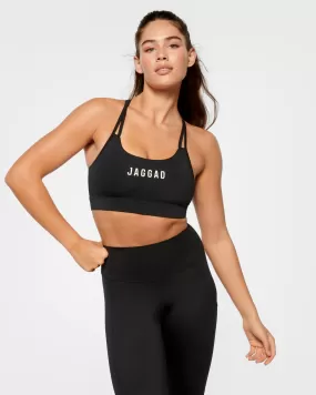 Essential Strappy Crop Bra Black