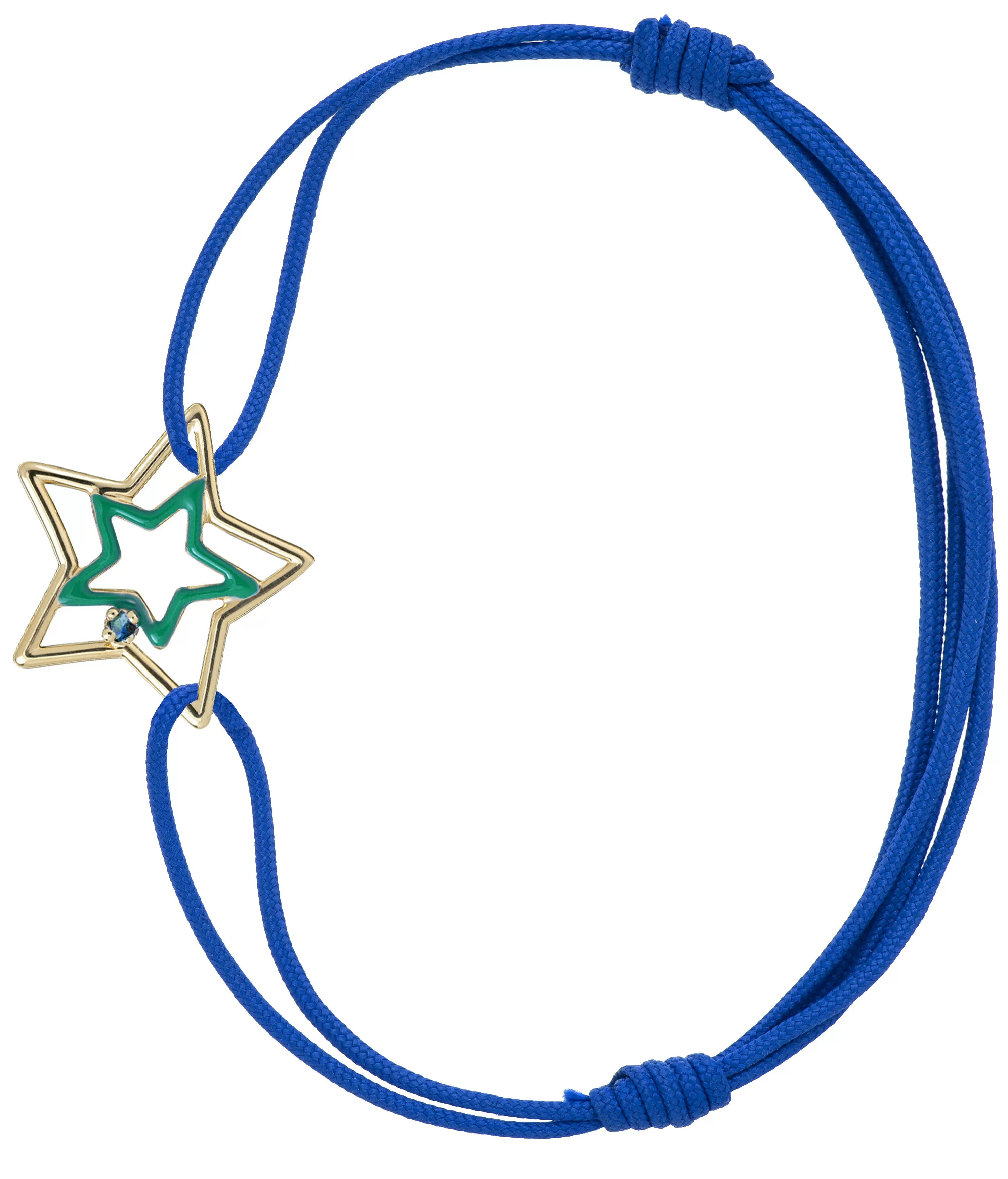 ESTRELLA ENAMEL ZAFIRO AZUL CORD BRACELET