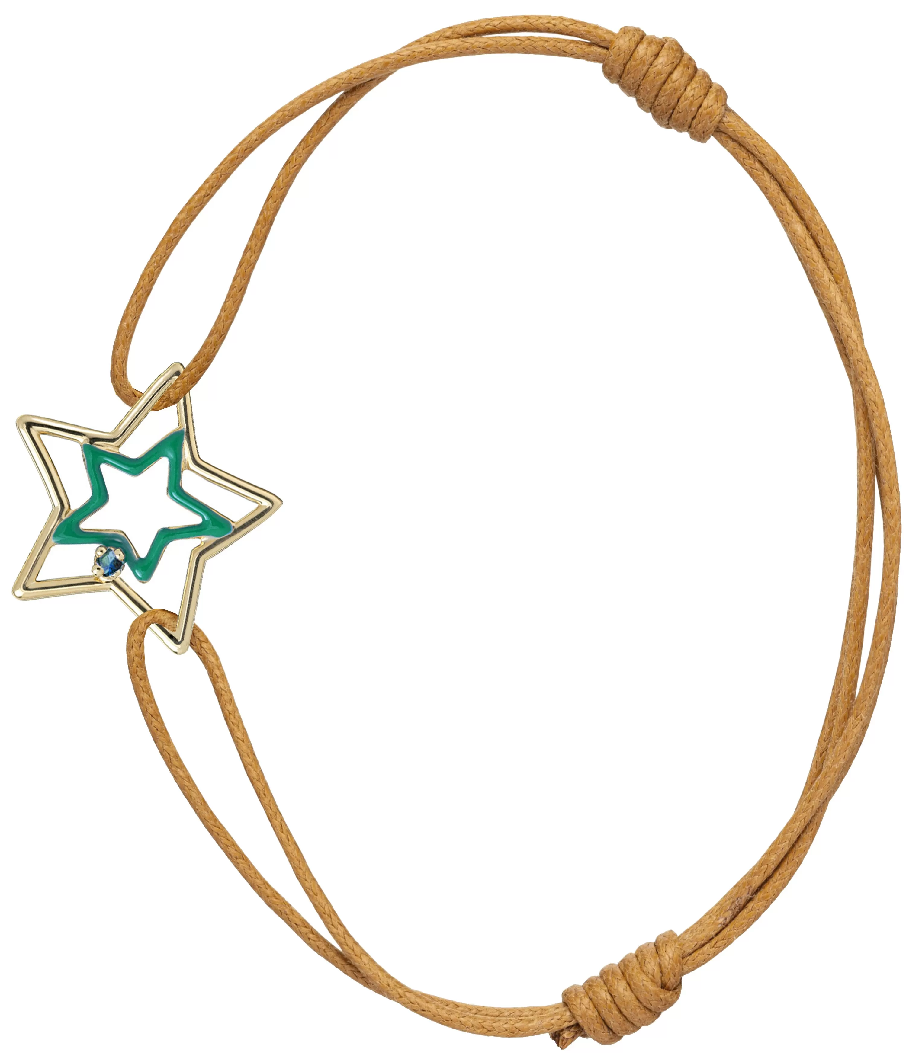 ESTRELLA ENAMEL ZAFIRO AZUL CORD BRACELET