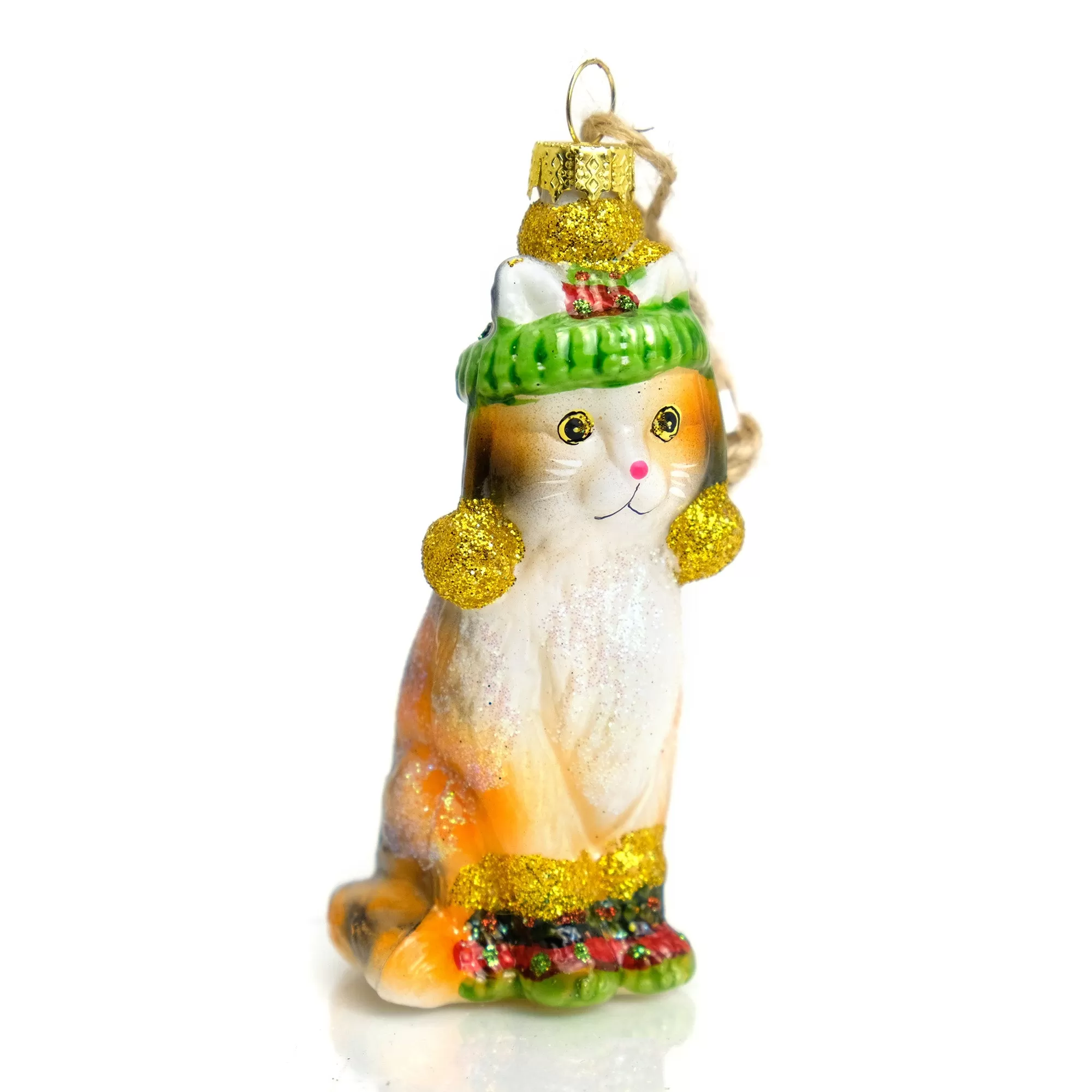 Festive Kitty Ornament #1