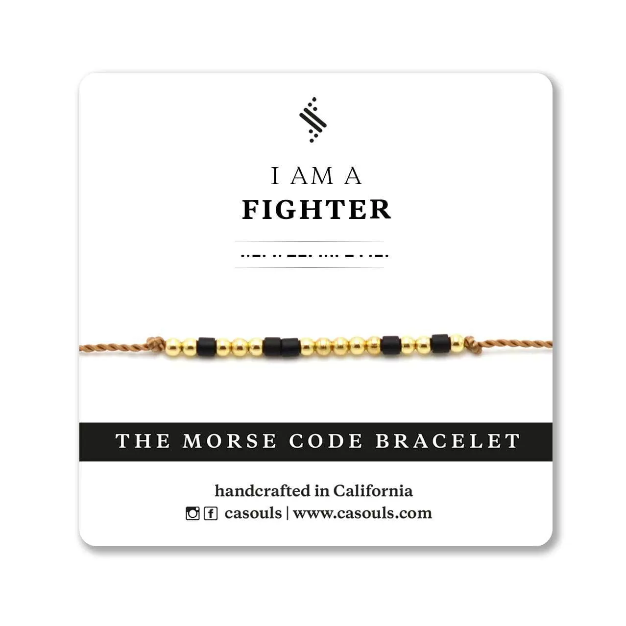 FIGHTER- MORSE CODE BRACELET