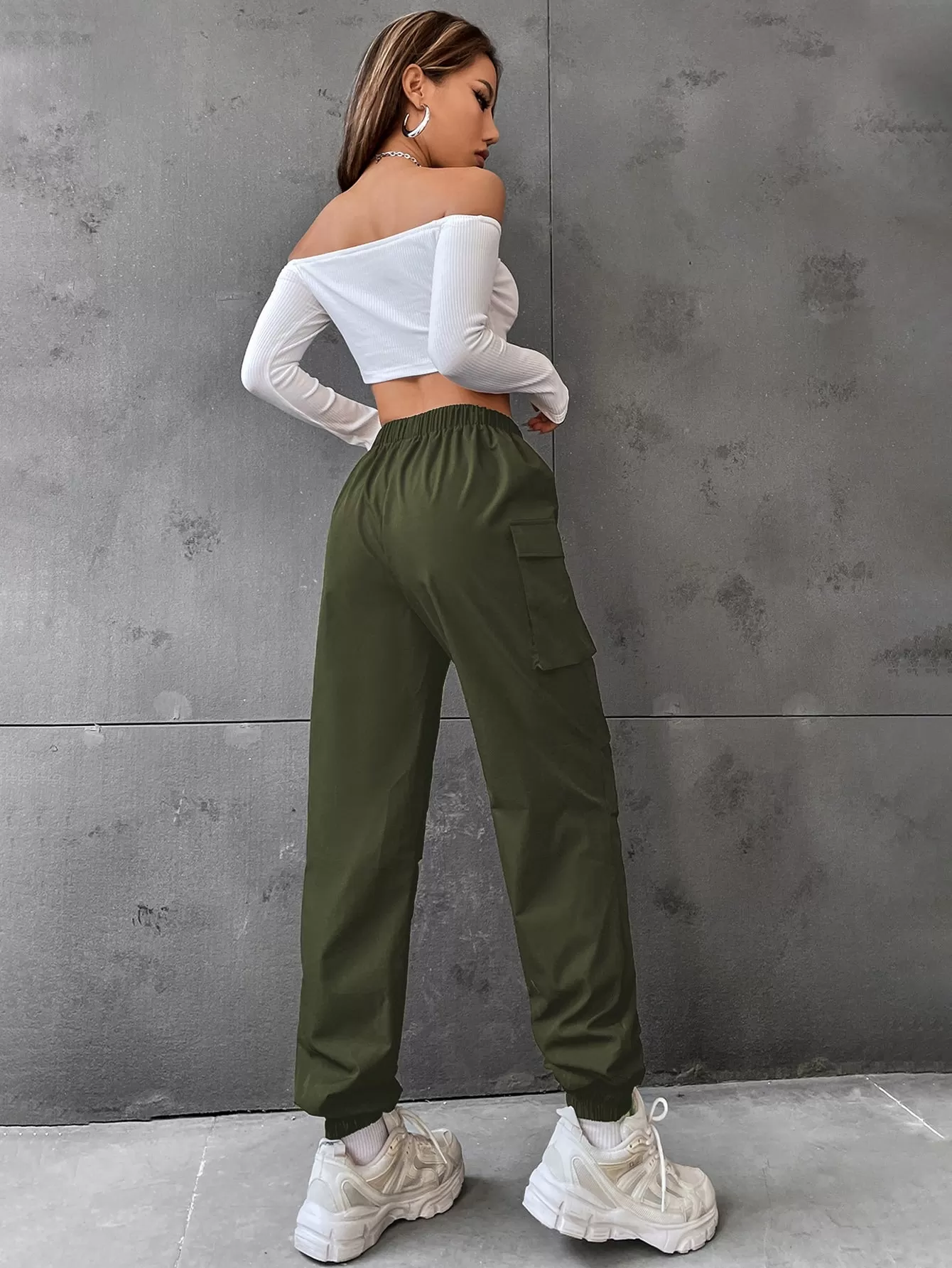 Flap Pocket Side Cargo Pants