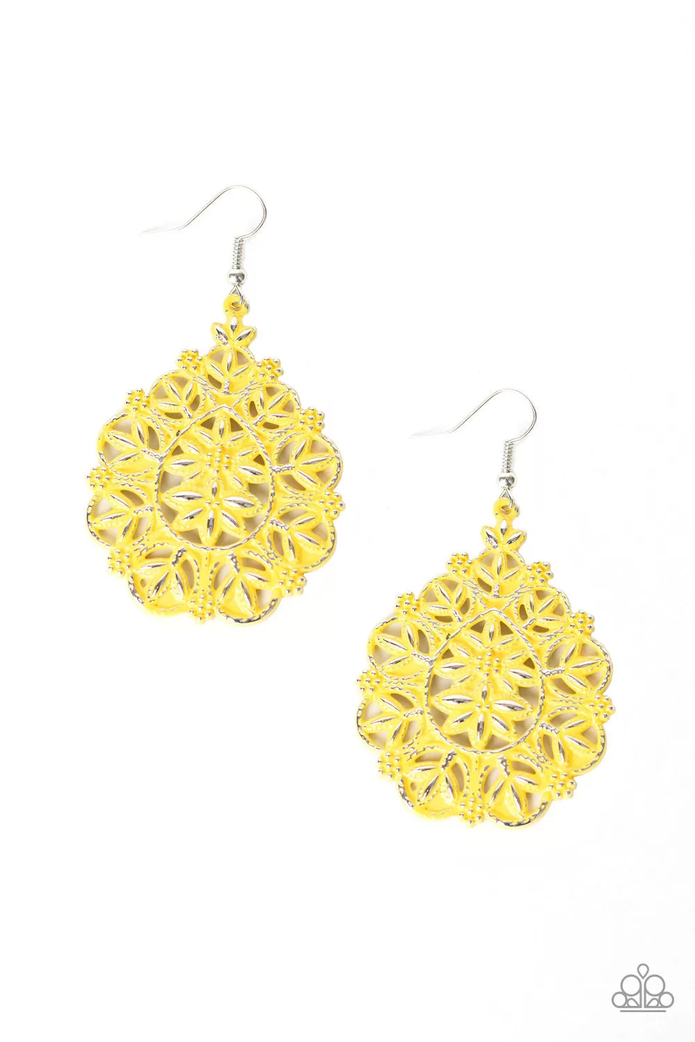 Floral Affair Yellow-Earrings