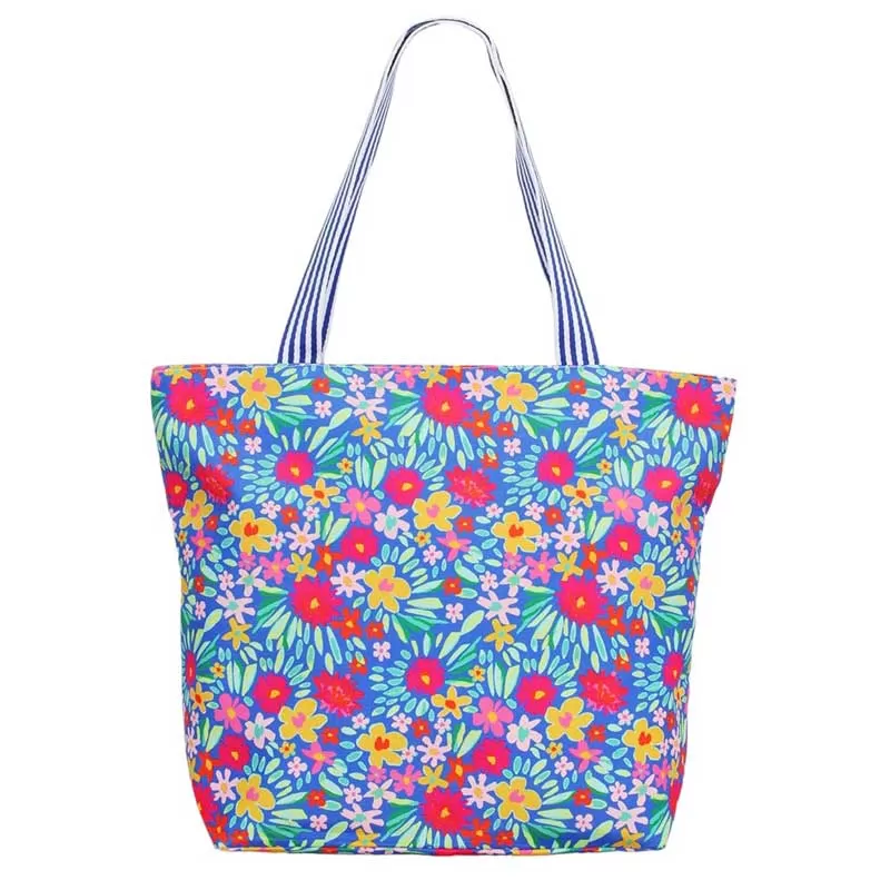 Flower Print Tote Bag