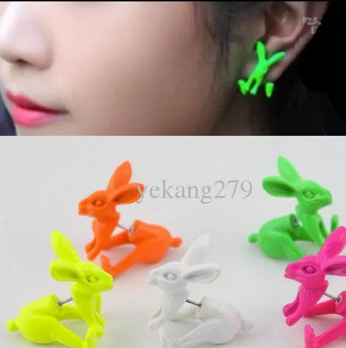 Fluorescence Rabbit Earring