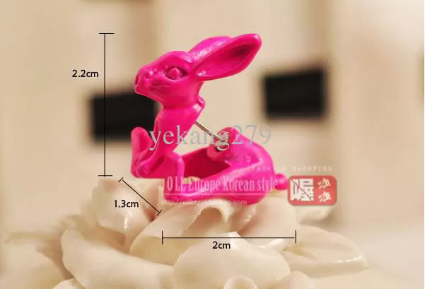 Fluorescence Rabbit Earring