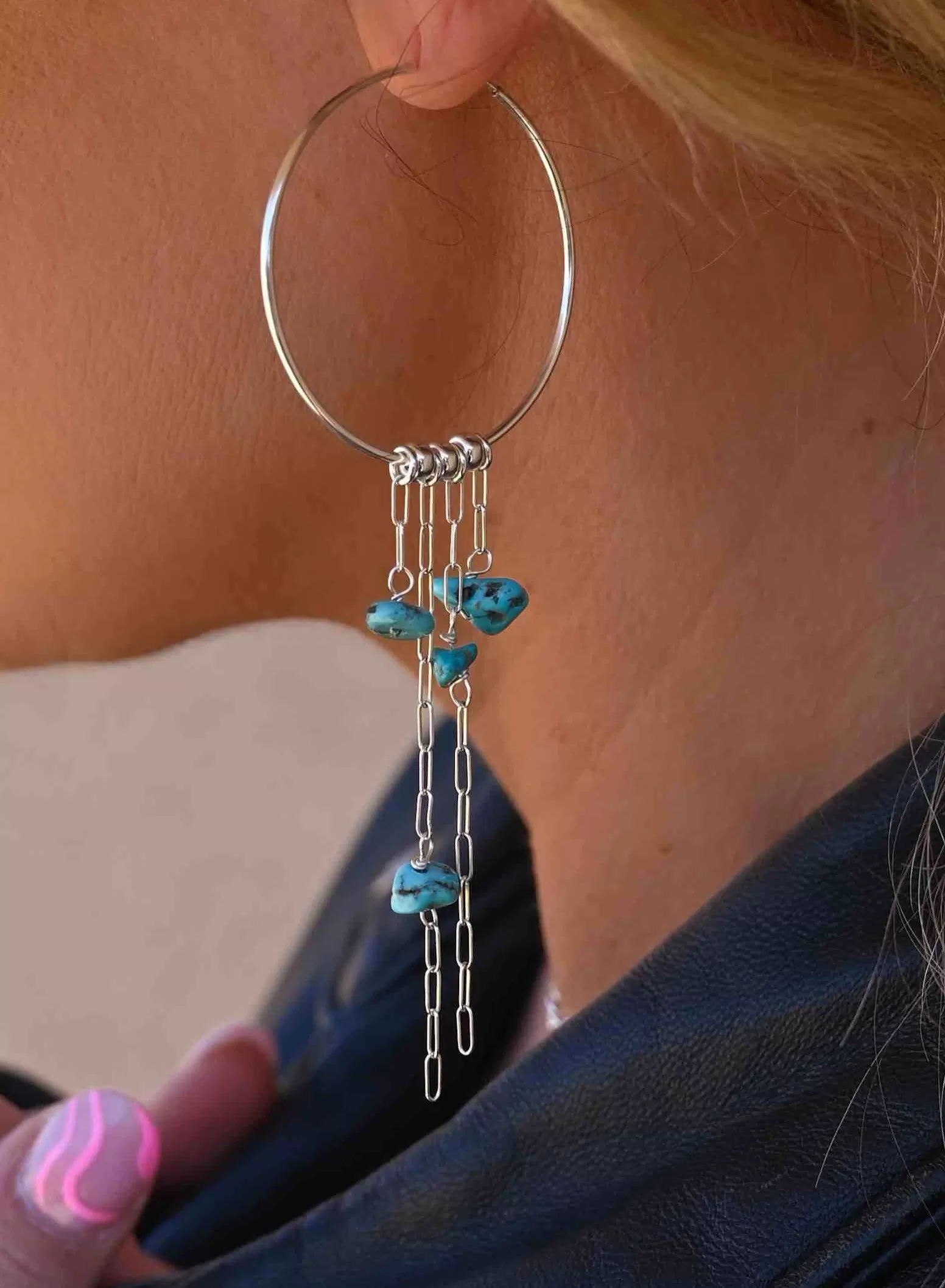 Freedom Turquoise Waterfall Earrings