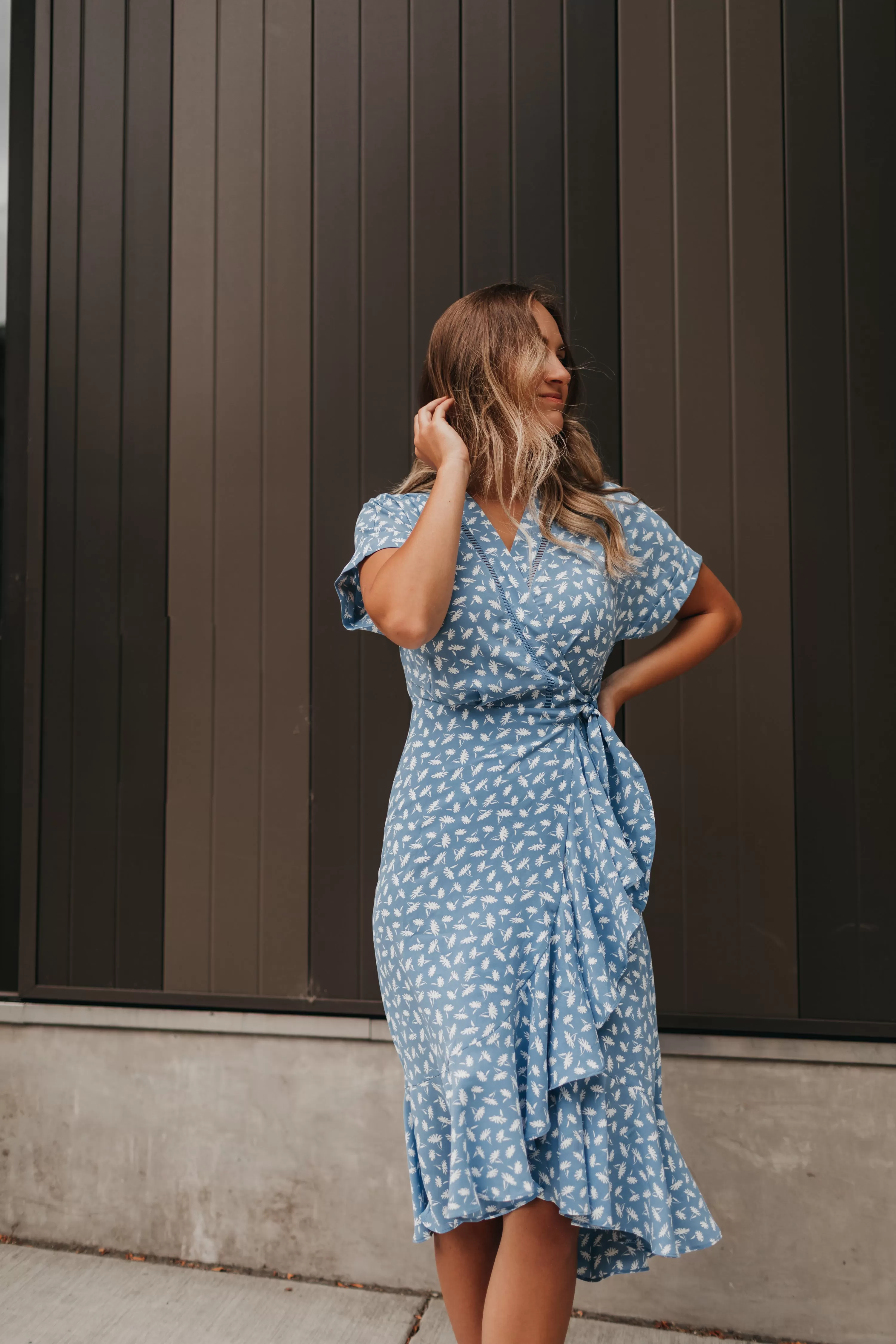 Gianna Wrap Midi Dress