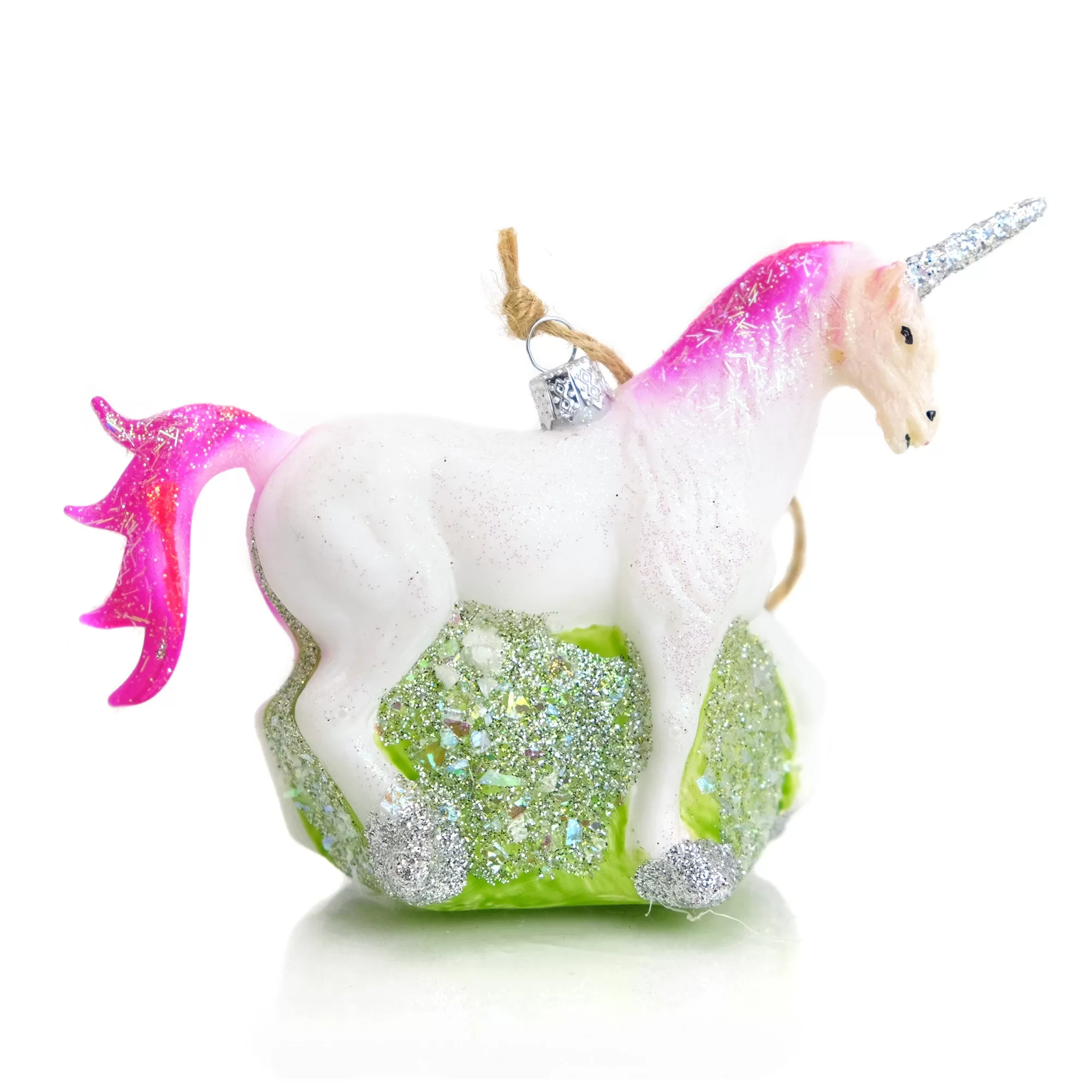 Glittered Unicorn Ornament