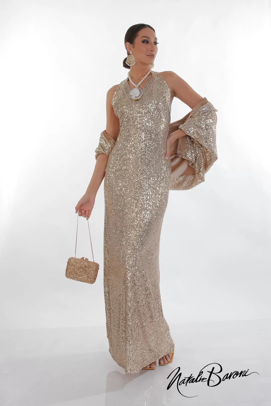 Gold Evening Gown - La Scala