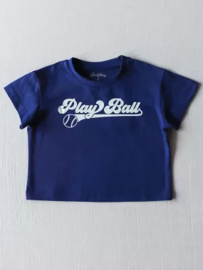 Graphic Tee - Play Ball Navy