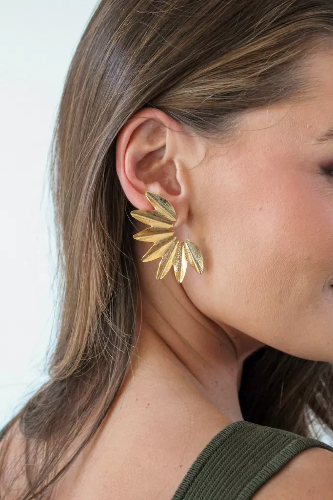 Greek Isles Leaf Earring