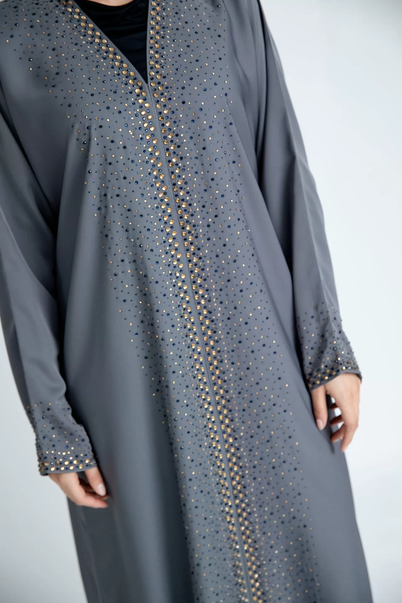 Grey Shimmer Abaya