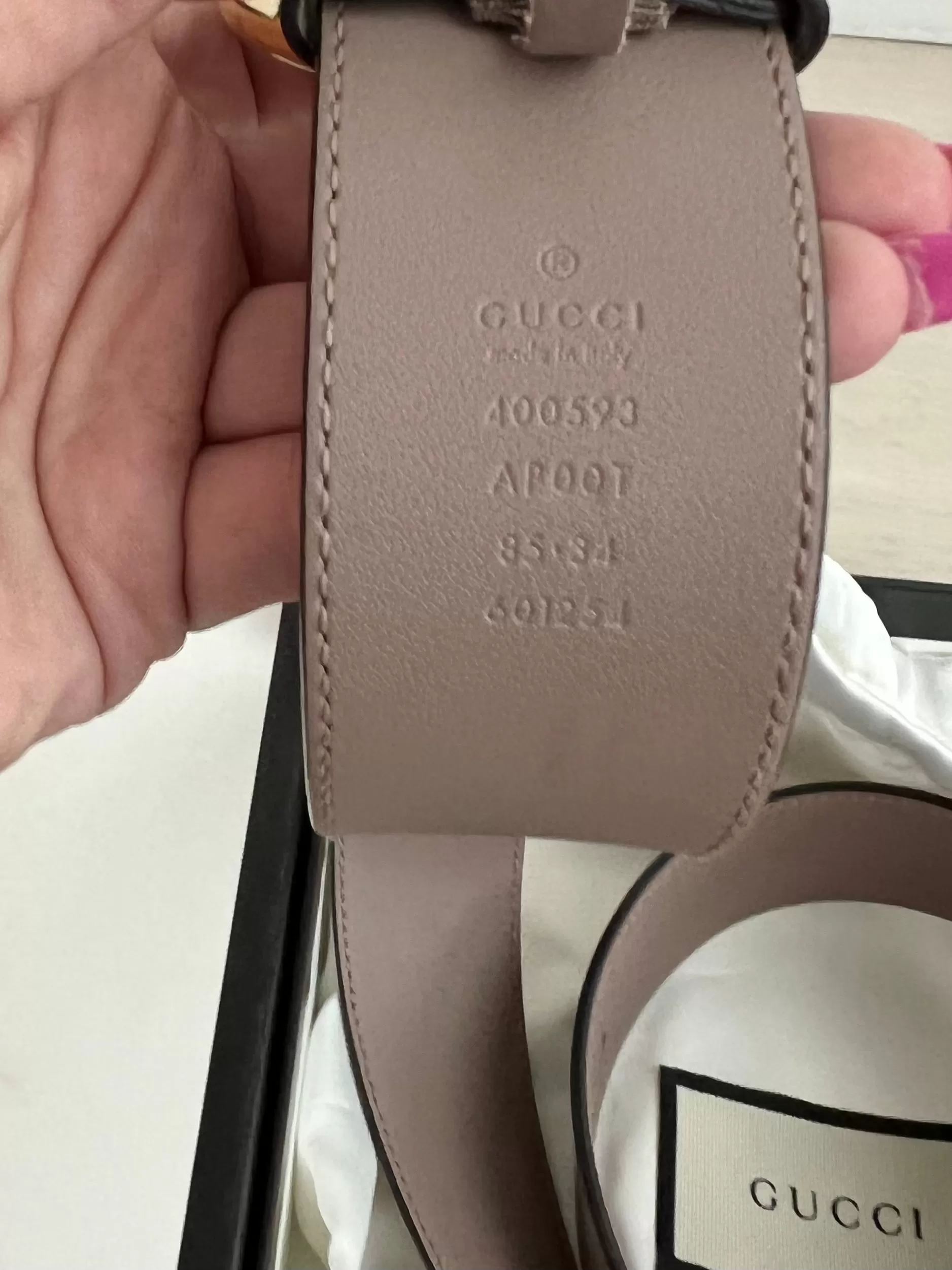 Gucci Wide Leather Double G Belt