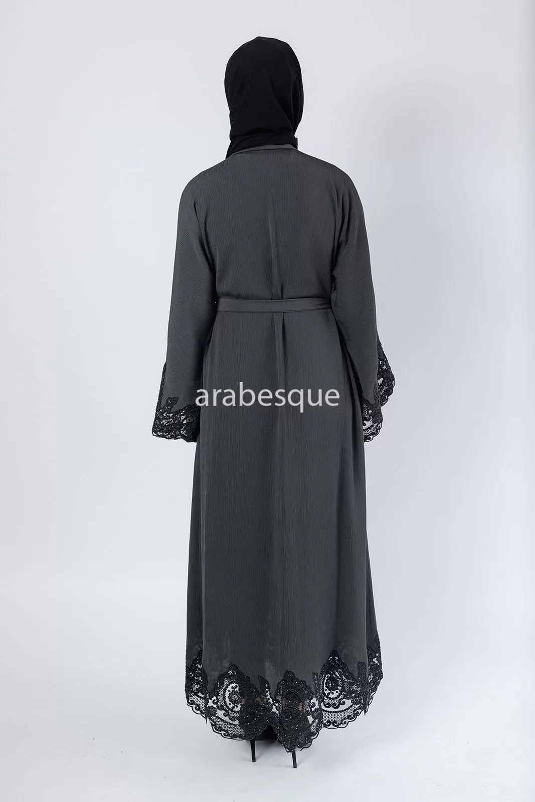 Hajer Grey Abaya