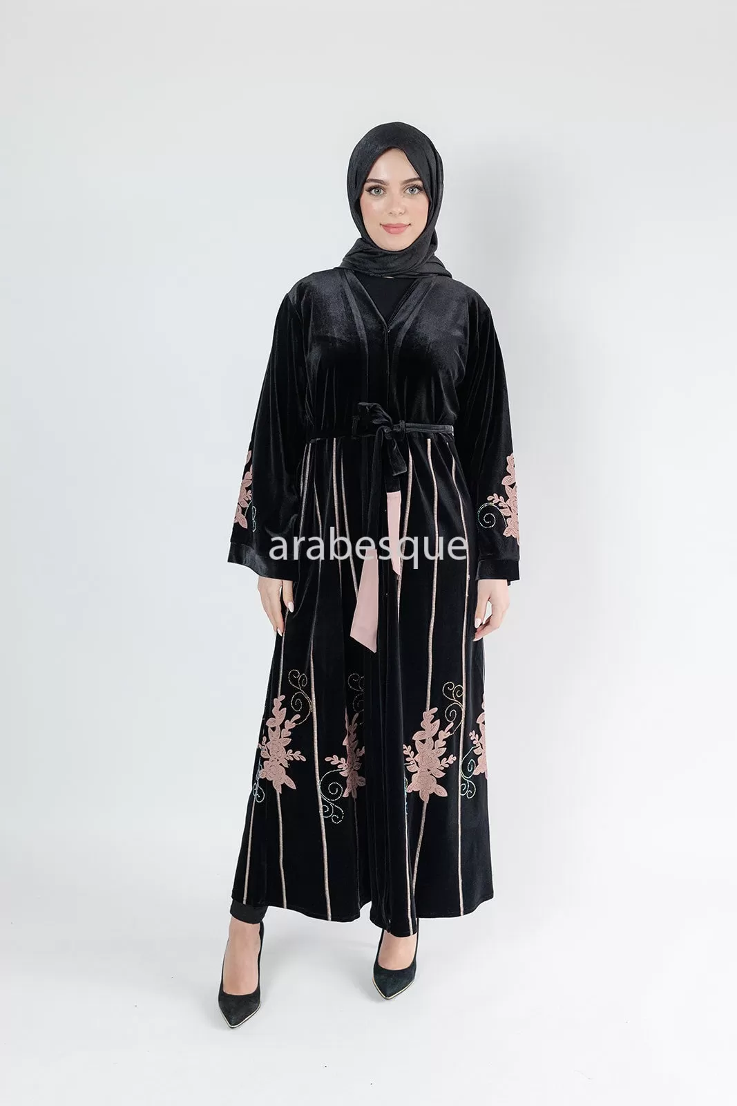 Hamsa Velvet Abaya