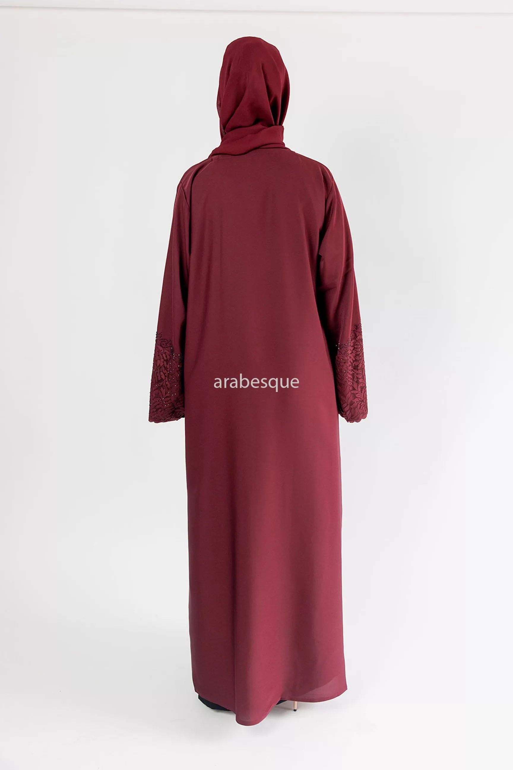 Hanifa Maroon Abaya