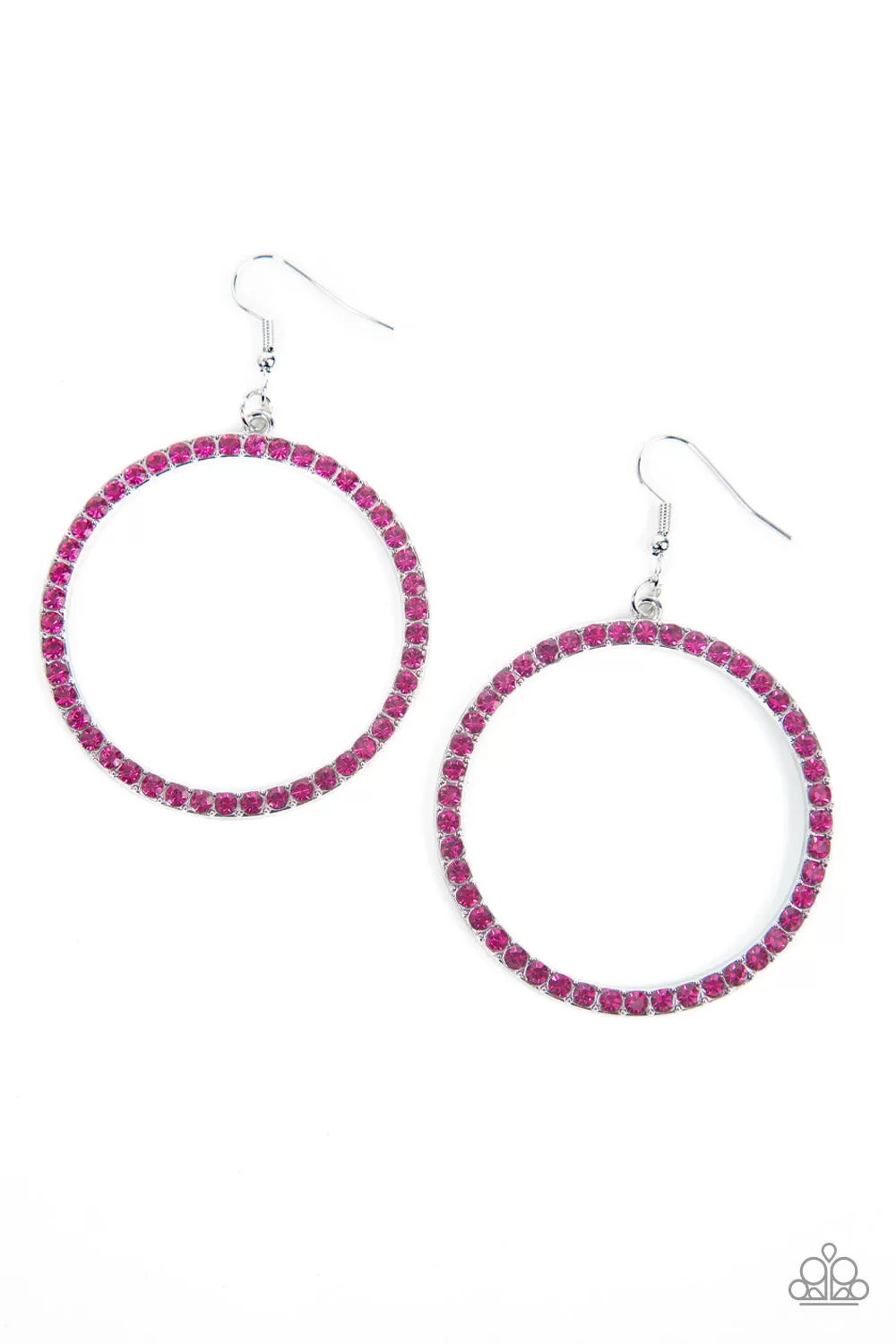 Head-Turning Halo - Pink Paparazzi Earrings