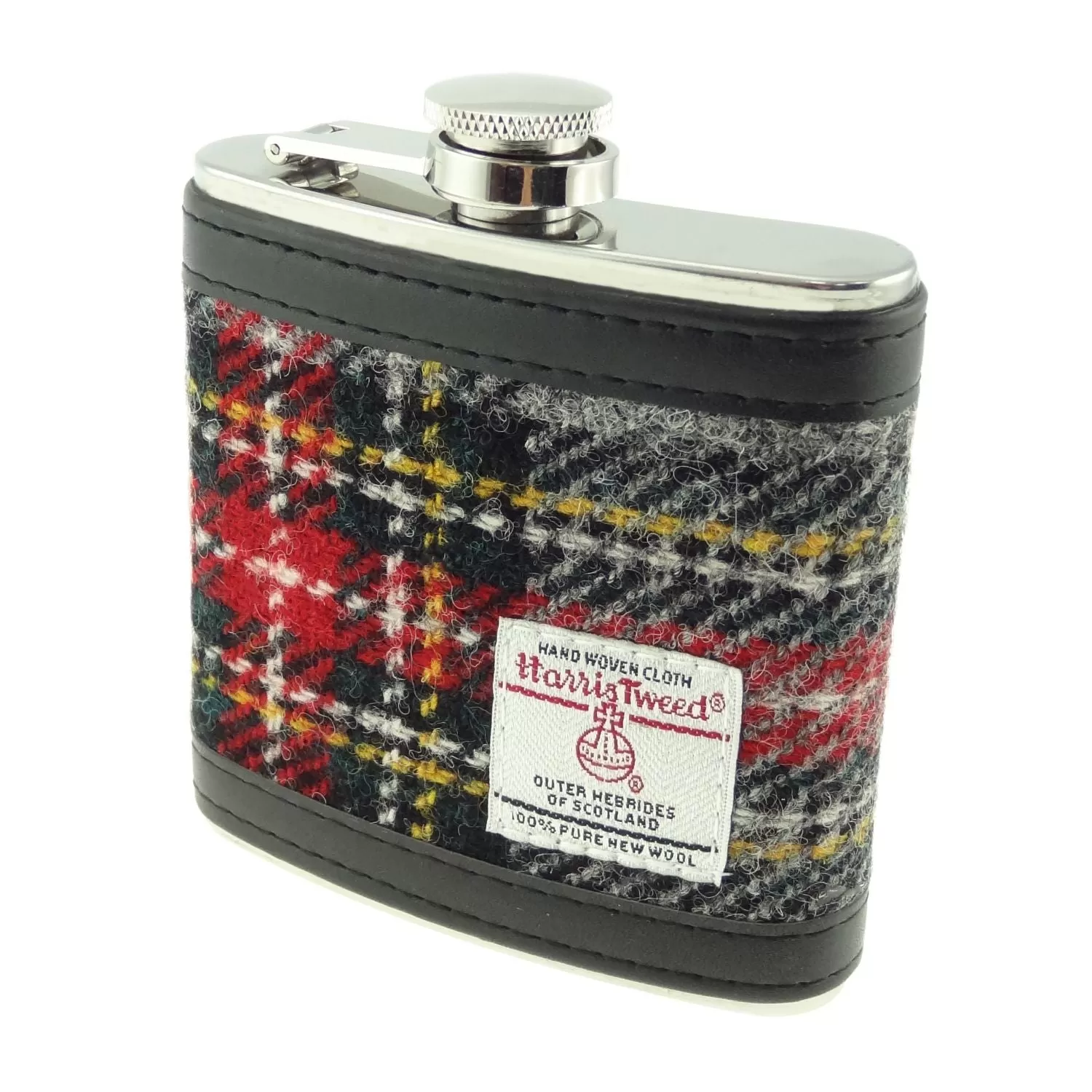 Hip Flasks with Harris Tweed