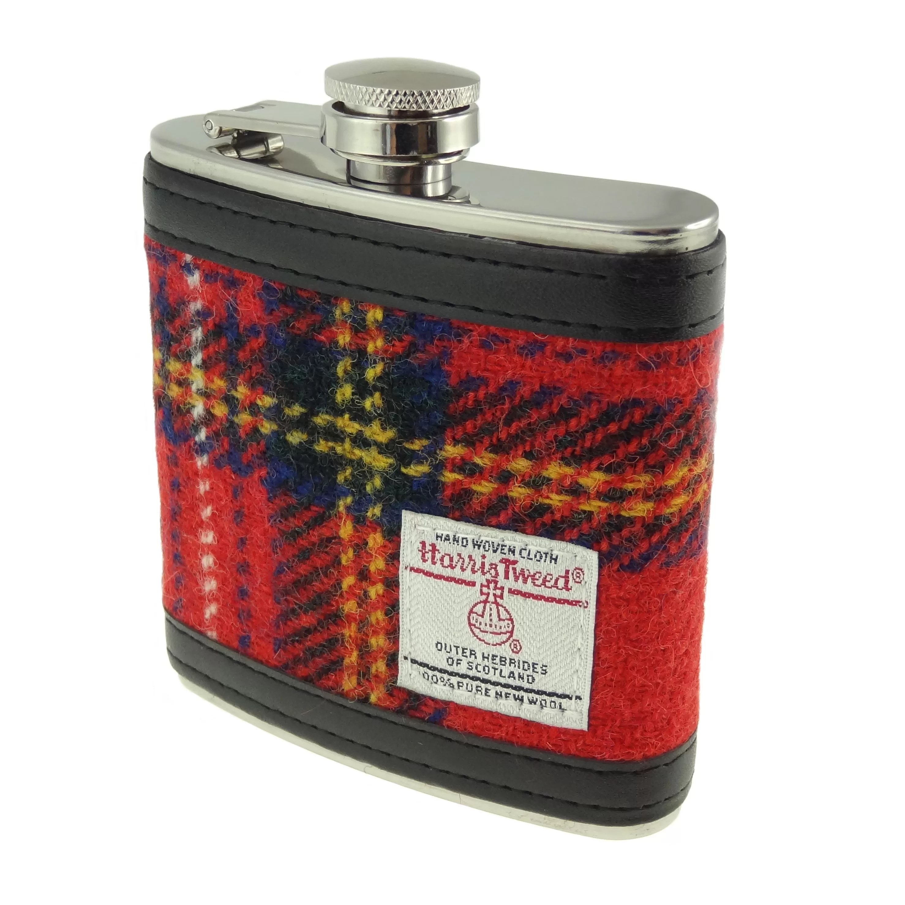 Hip Flasks with Harris Tweed