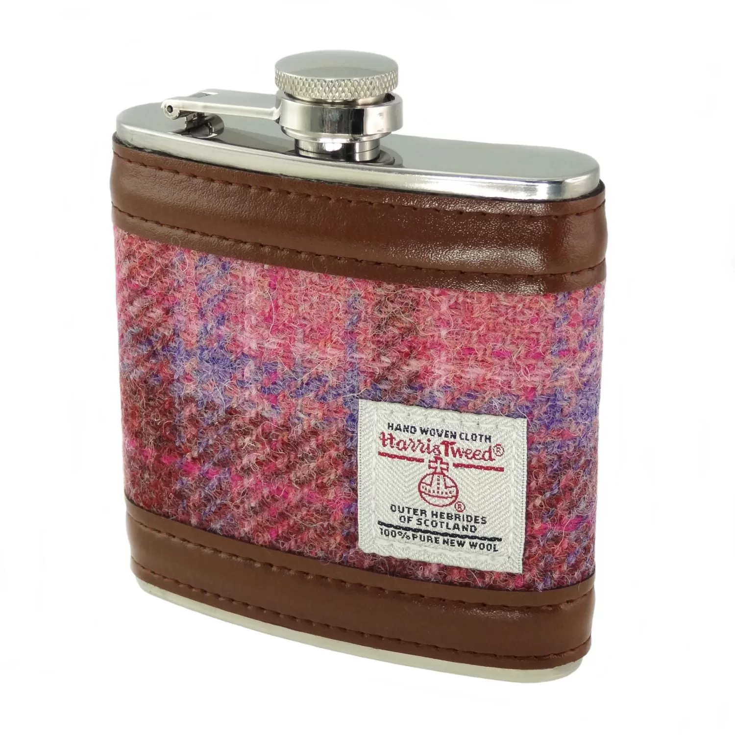 Hip Flasks with Harris Tweed