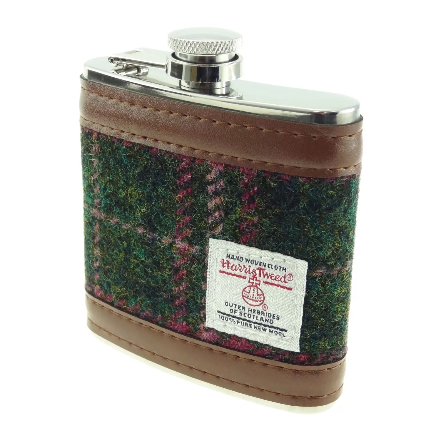 Hip Flasks with Harris Tweed