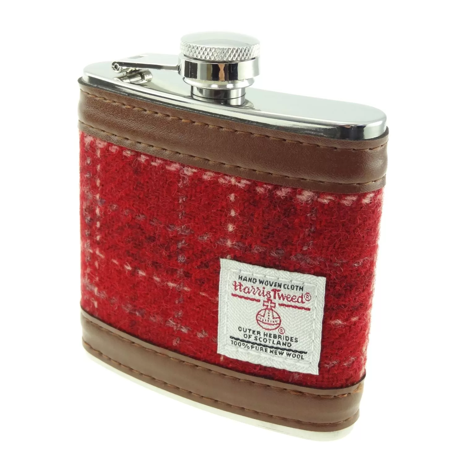 Hip Flasks with Harris Tweed