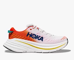 'HOKA' Men's Bondi X - Blanc De Blanc / Flame