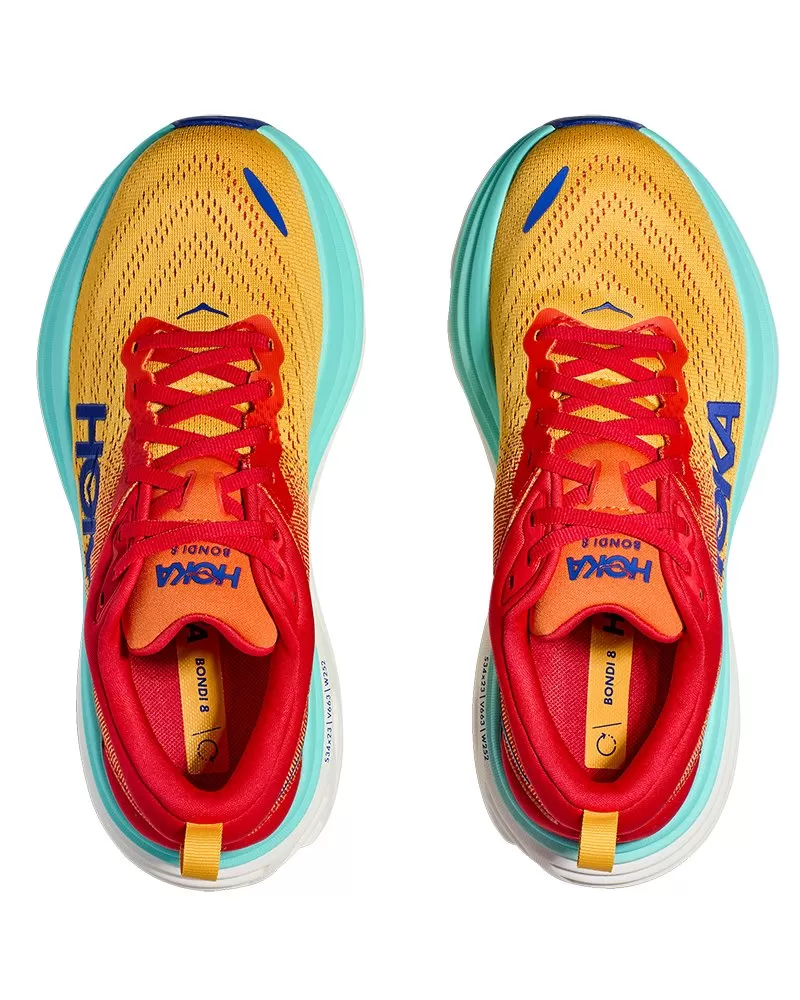 Hoka One One men's running shoe Bondi 8 cerise-orange