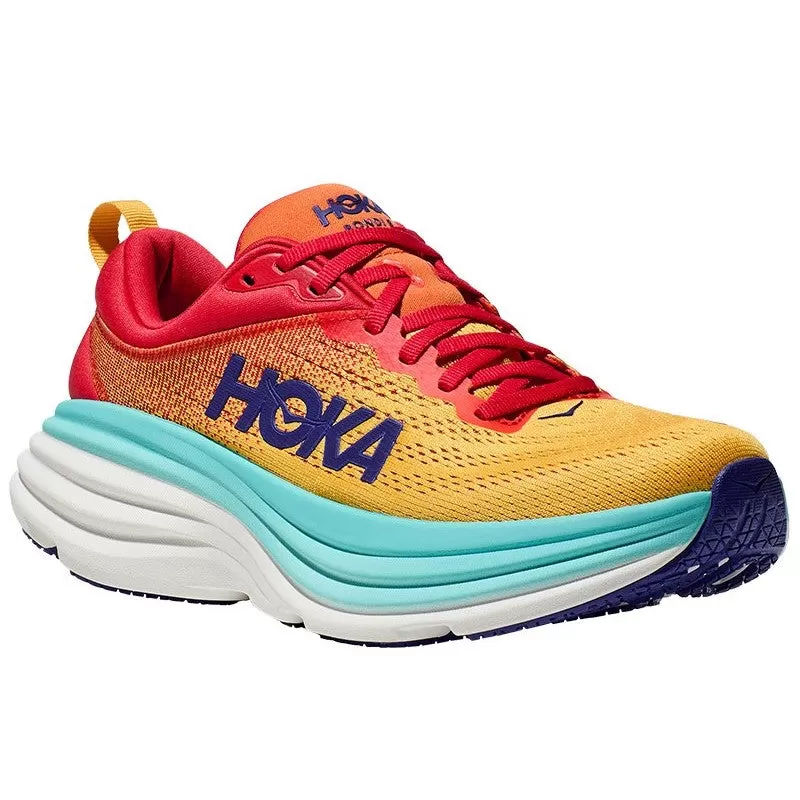 Hoka One One men's running shoe Bondi 8 cerise-orange