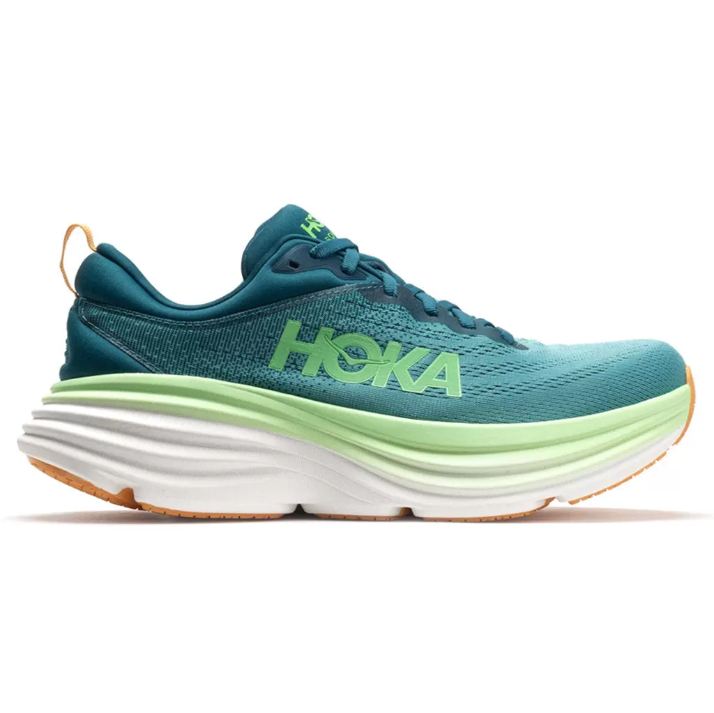 Hoka One One Mens Trainers Bondi 8 Lace Up Low Top Running Sneakers Textile - UK 7