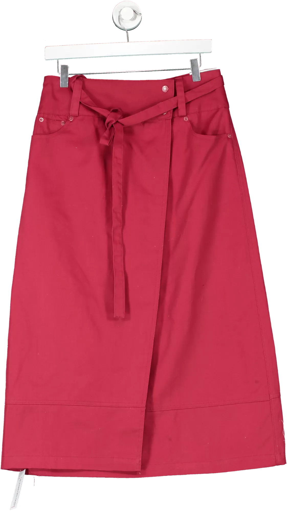 HOUSE OF SUNNY Red Low Rider Wrap Skirt UK 8