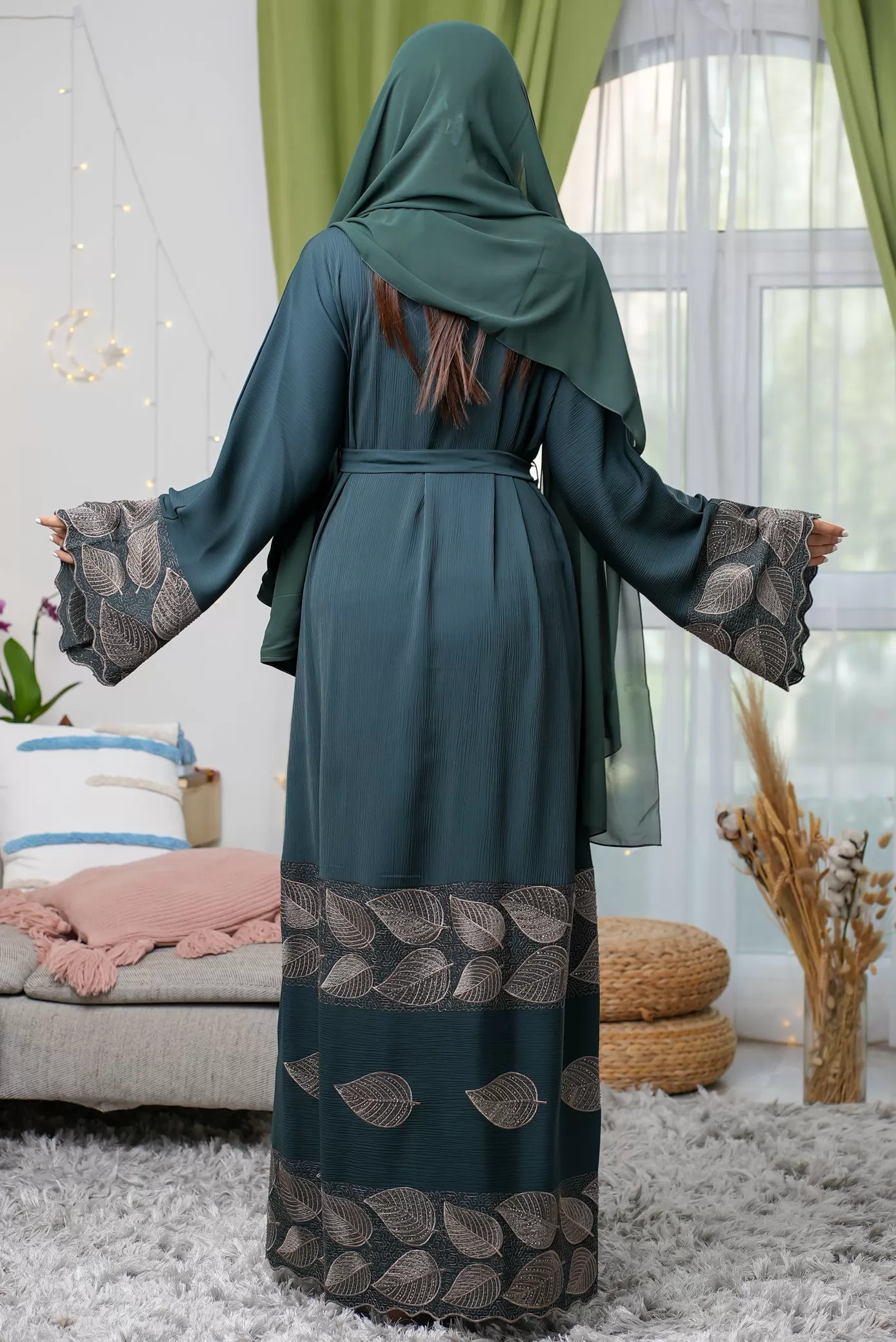 Iqra Green  Abaya