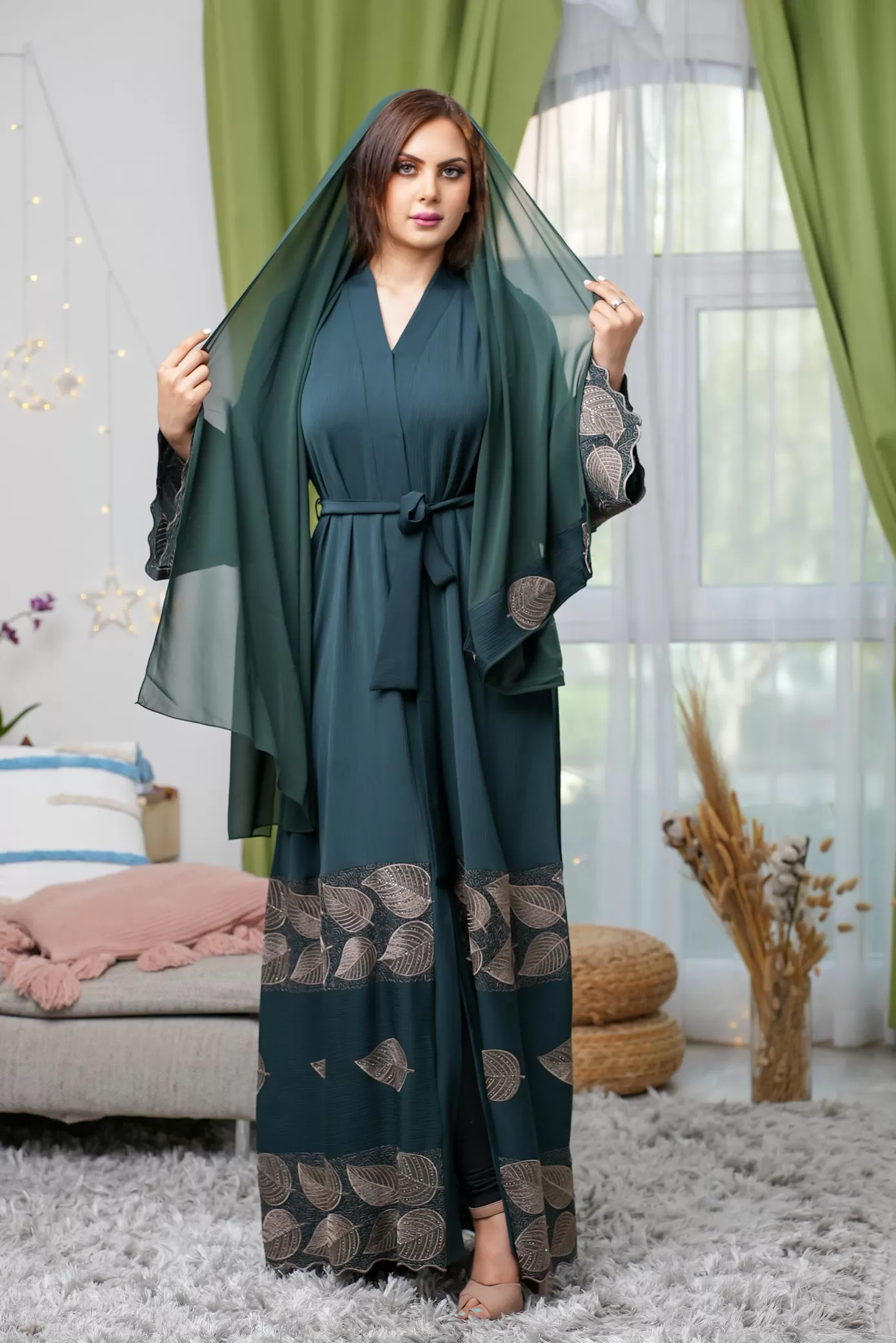 Iqra Green  Abaya