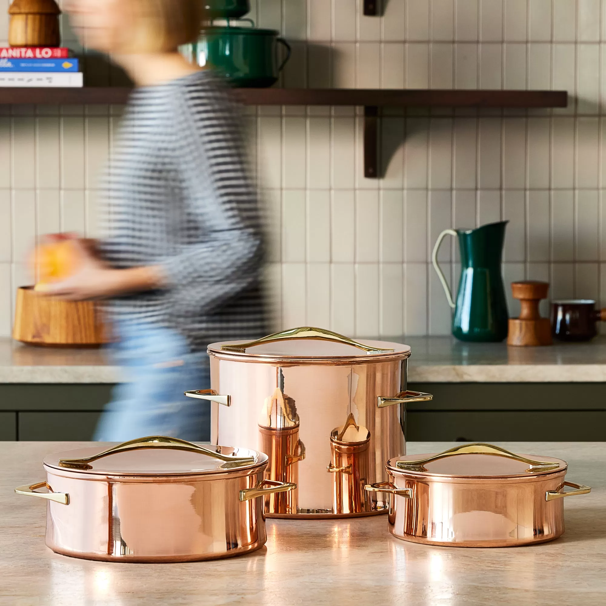 JHQ Copper 7 Qt. Stock Pot with Lid