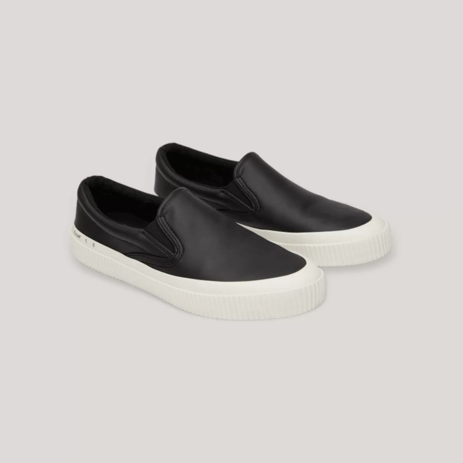 Jonic Grape Leather Slip-Ons - Black | Women's