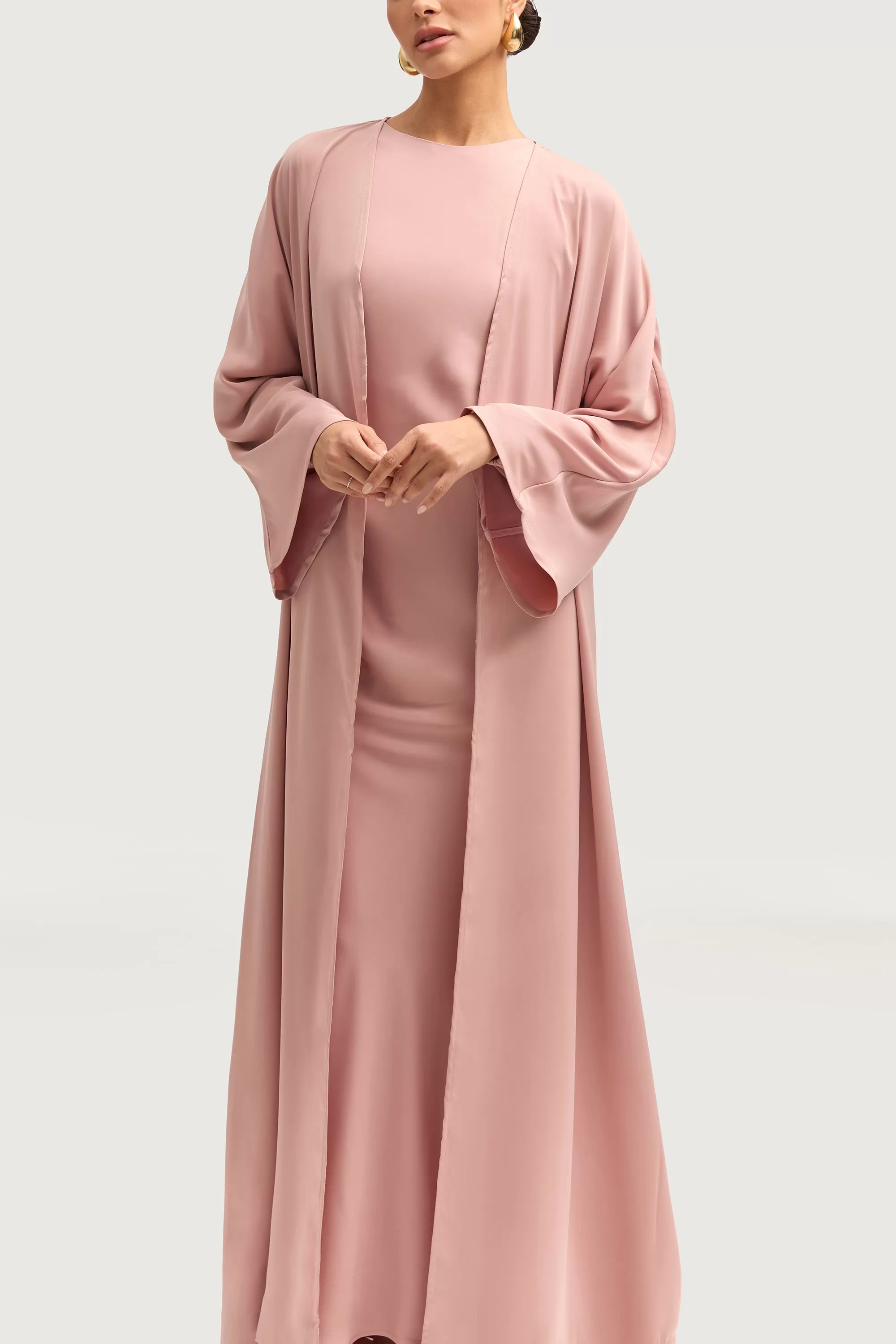 Kamila Open Abaya - Blush