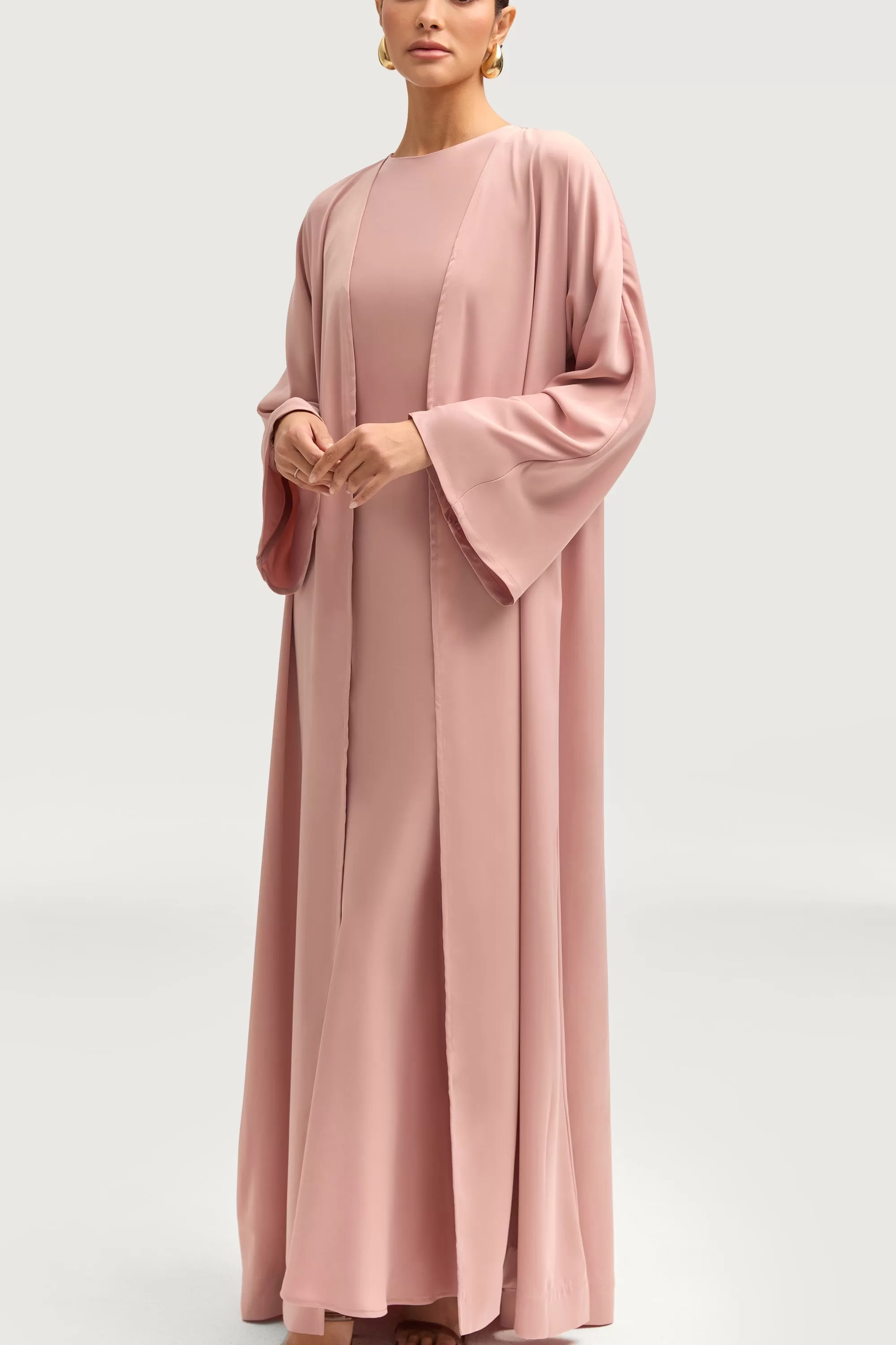 Kamila Open Abaya - Blush