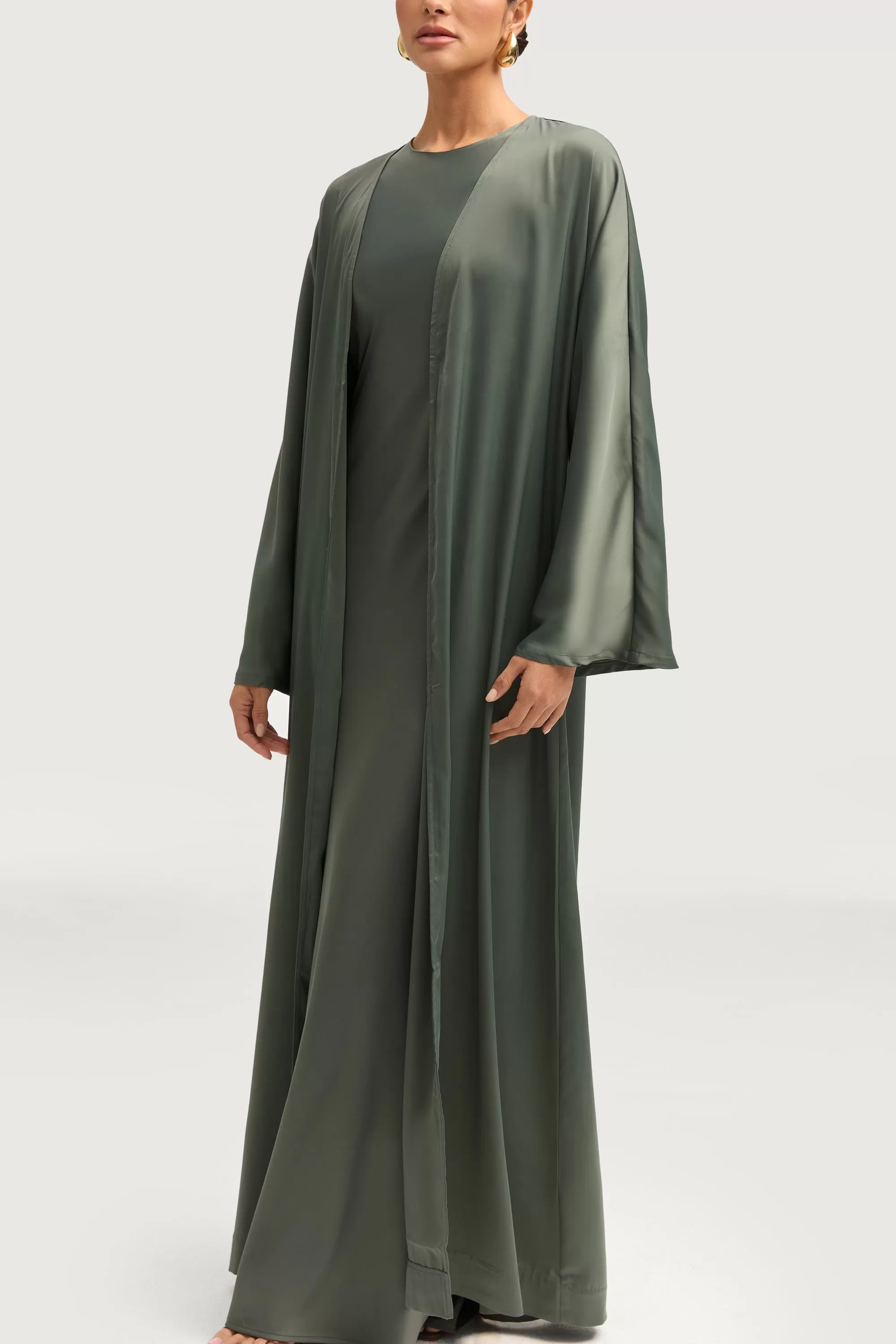 Kamila Open Abaya - Sage