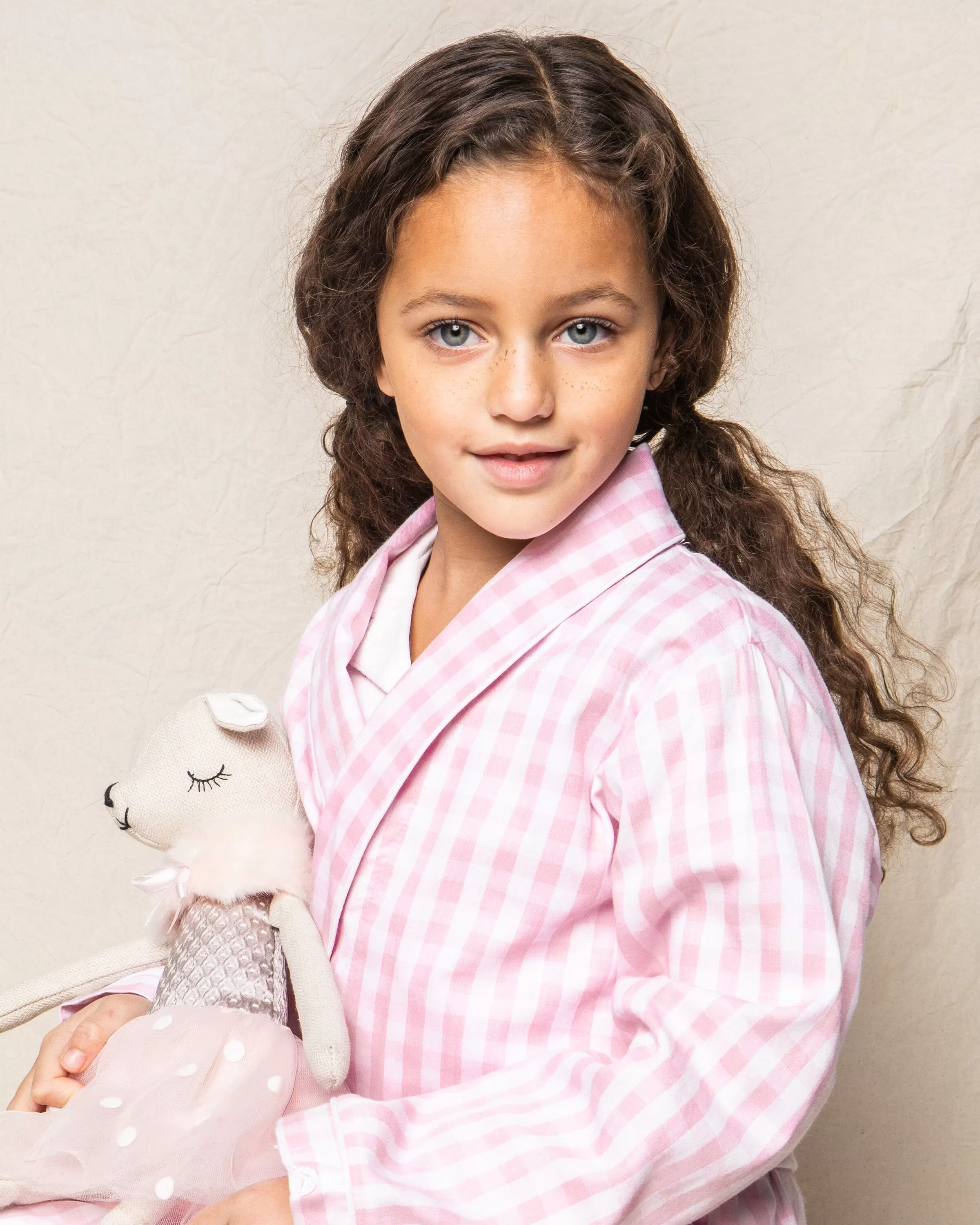 Kid's Twill Robe | Pink Gingham