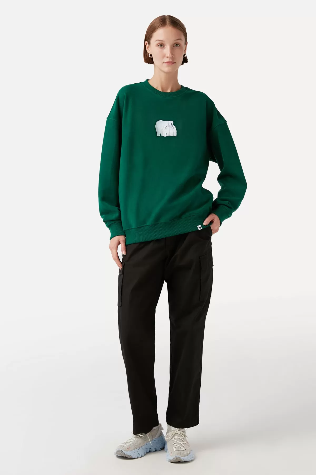 Kutup Aylar Super Soft Sweatshirt - Koyu Yeil