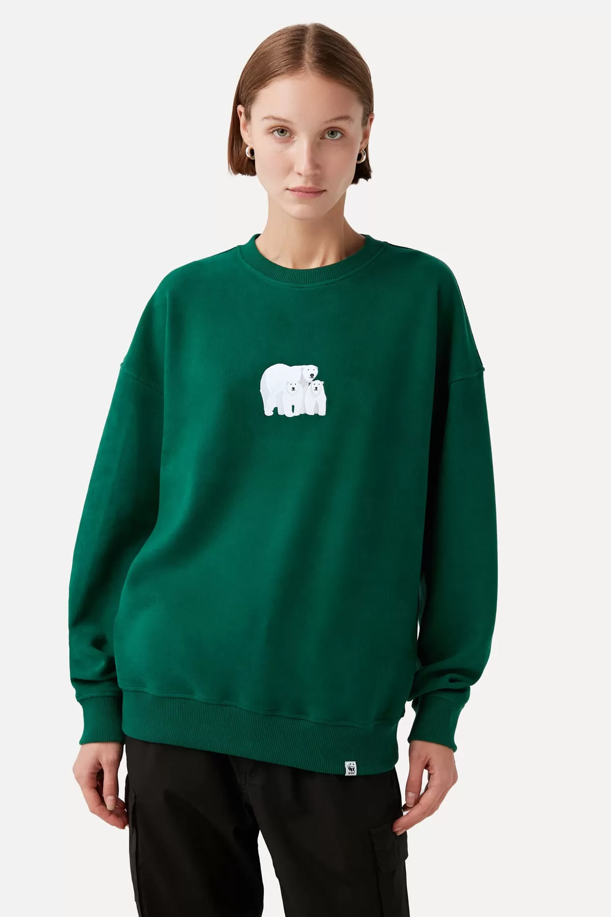 Kutup Aylar Super Soft Sweatshirt - Koyu Yeil