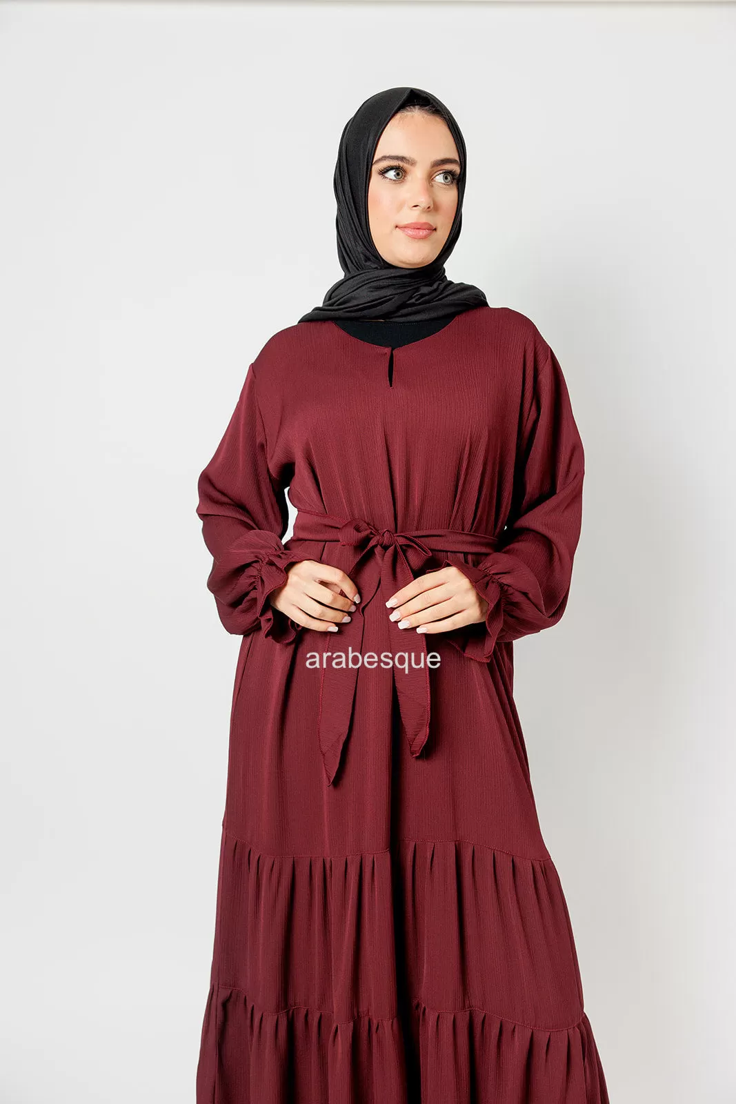 Labeeqa Textured Abaya (6 Colours)